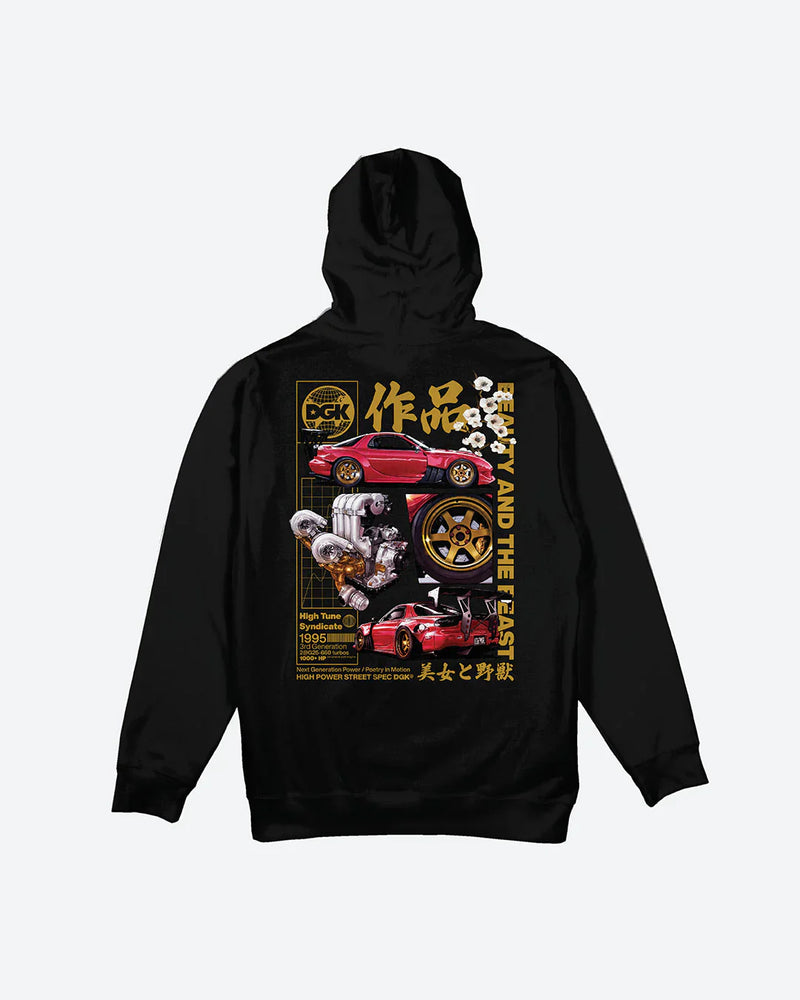 Load image into Gallery viewer, DGK Beauty And The Beast Hooded Fleece - Black
