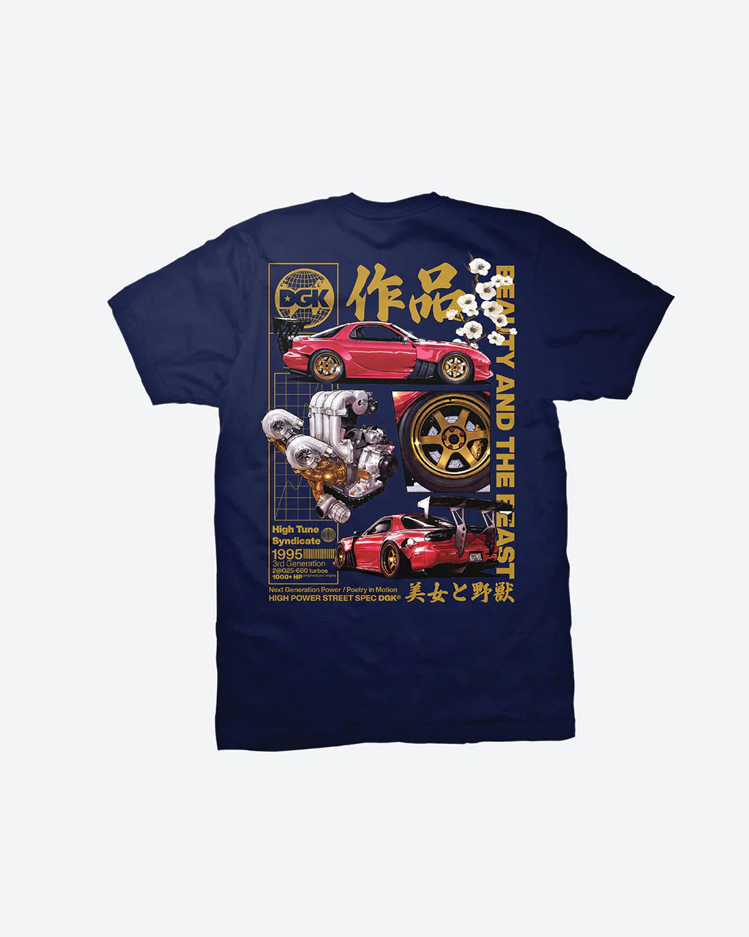 DGK Beauty And The Beast T-Shirt - Navy