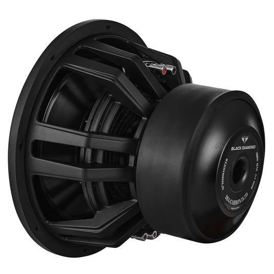 Black Diamond 15" High Excursion Subwoofer with Carbon Fiber Cone | 3500W RMS / 7000W Peak | Dual 1-Ohm Voice Coil