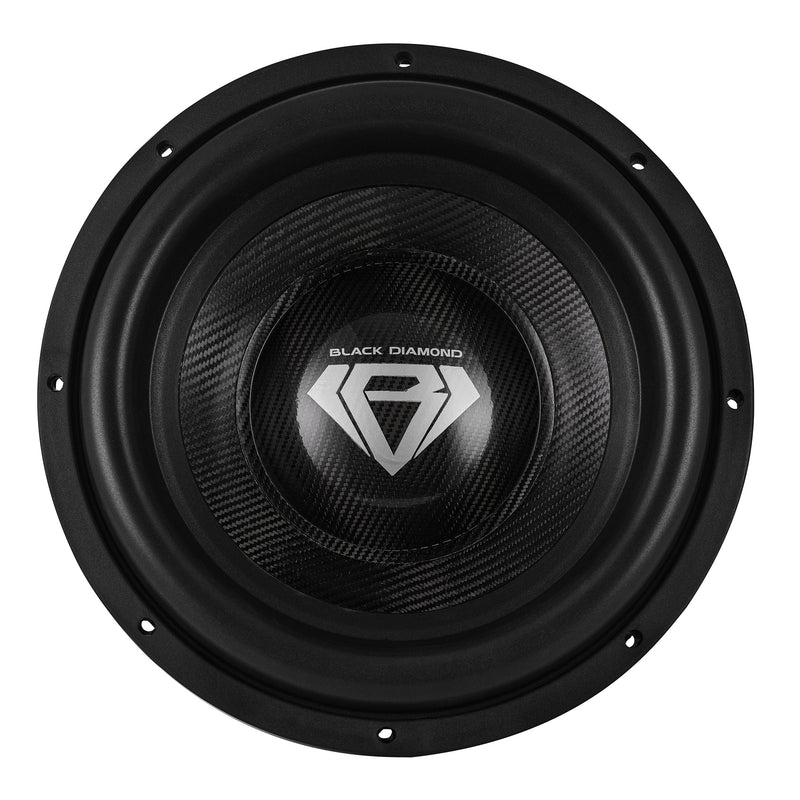 Load image into Gallery viewer, Black Diamond 15" High Excursion Subwoofer with Carbon Fiber Cone | 3500W RMS / 7000W Peak | Dual 2-Ohm Voice Coil
