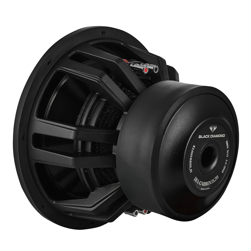 Load image into Gallery viewer, Black Diamond 15&quot; High Excursion Subwoofer with Carbon Fiber Cone | 3500W RMS / 7000W Peak | Dual 2-Ohm Voice Coil
