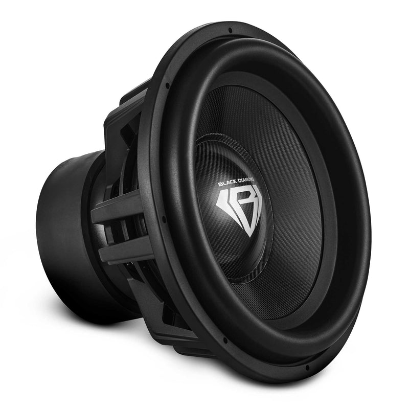 Load image into Gallery viewer, Black Diamond 18" High Excursion Subwoofer with Carbon Fiber Cone | 3500W RMS / 7000W Peak | Dual 1-Ohm Voice Coil
