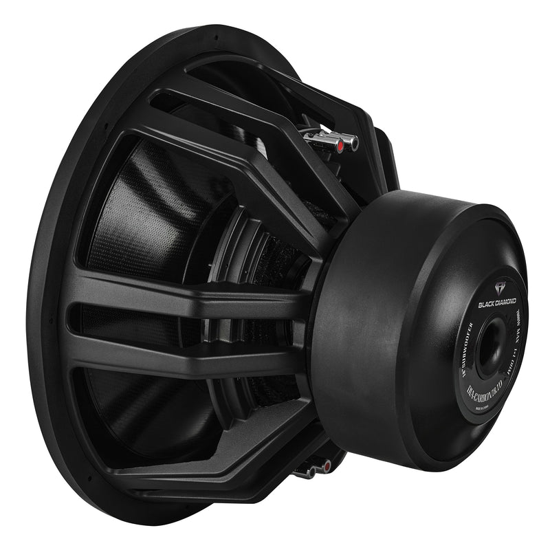Load image into Gallery viewer, Black Diamond 18&quot; High Excursion Subwoofer with Carbon Fiber Cone | 3500W RMS / 7000W Peak | Dual 1-Ohm Voice Coil

