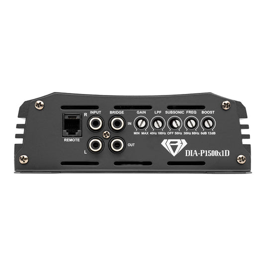 Black Diamond 1-Channel Class D Monoblock Amplifier | 1500W RMS at 1-Ohm