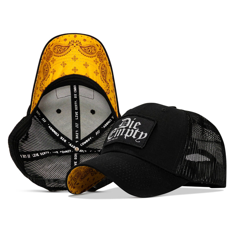 Load image into Gallery viewer, Die Empty Black Patch Original Ripstop Snapback Hat
