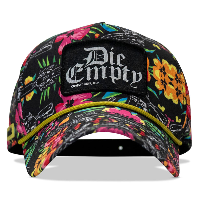 Load image into Gallery viewer, Die Empty. Black Patch Weekender Snapback
