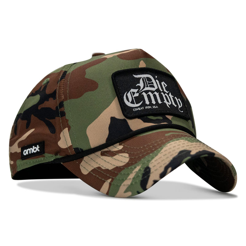 Load image into Gallery viewer, Die Empty. Black Patch Weekender Snapback

