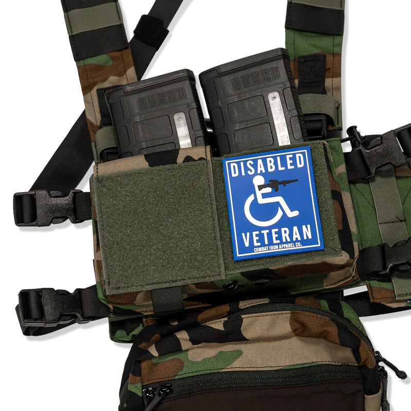 Load image into Gallery viewer, Disabled Veteran Handicap Sign PVC Patch
