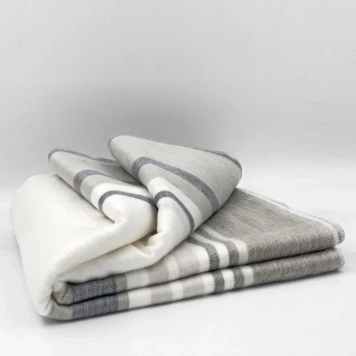 Load image into Gallery viewer, Alpaca Bed Blanket - Striped
