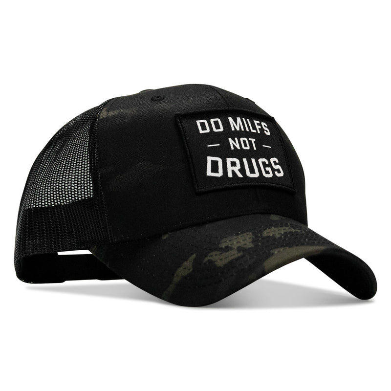 Load image into Gallery viewer, Do Milfs. Not Drugs. Patch Snapback HAT
