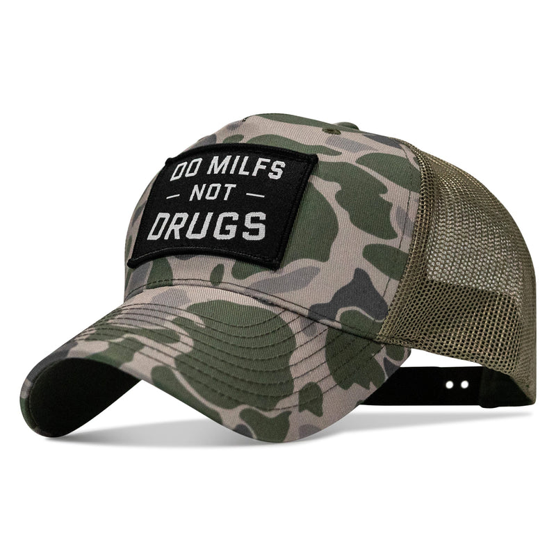 Load image into Gallery viewer, Do Milfs. Not Drugs. Patch Snapback HAT
