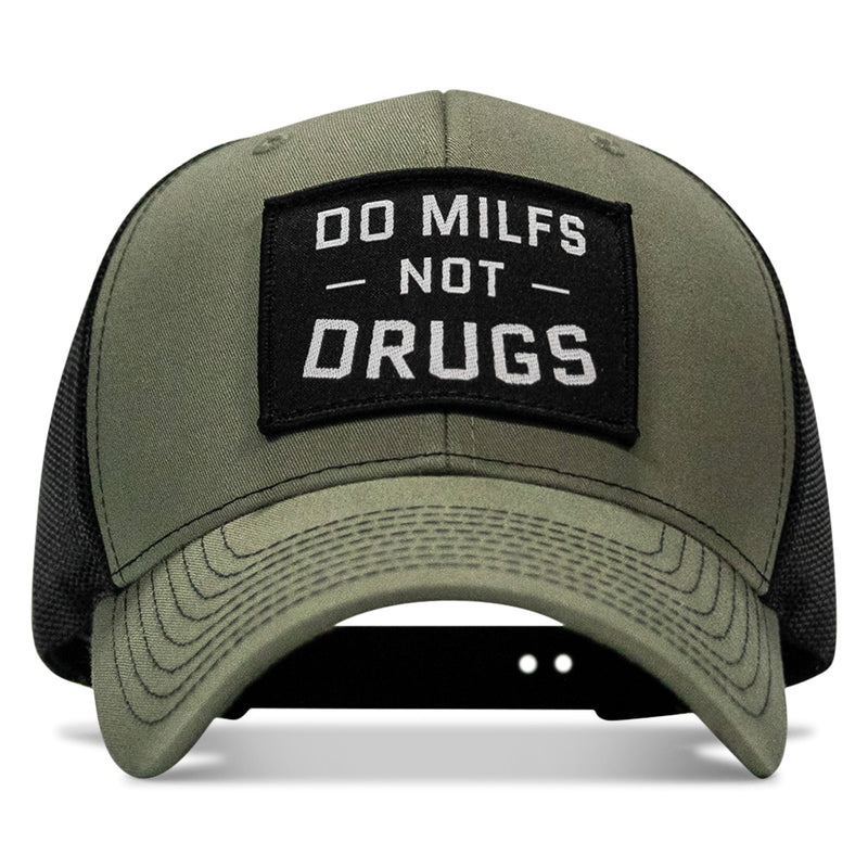 Load image into Gallery viewer, Do Milfs. Not Drugs. Patch Snapback HAT

