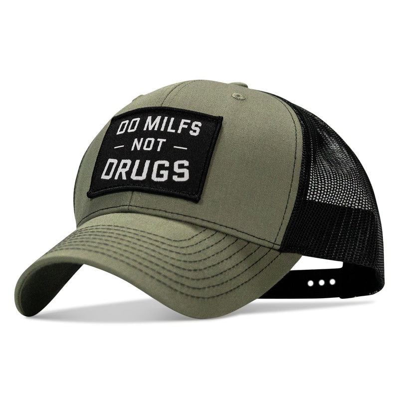 Load image into Gallery viewer, Do Milfs. Not Drugs. Patch Snapback HAT
