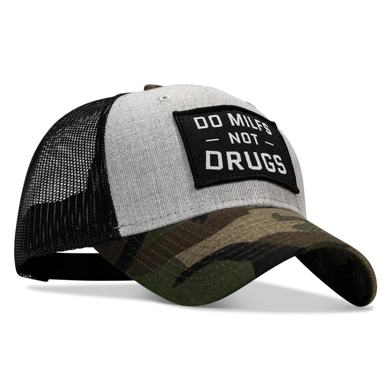 Load image into Gallery viewer, Do Milfs. Not Drugs. Patch Snapback HAT
