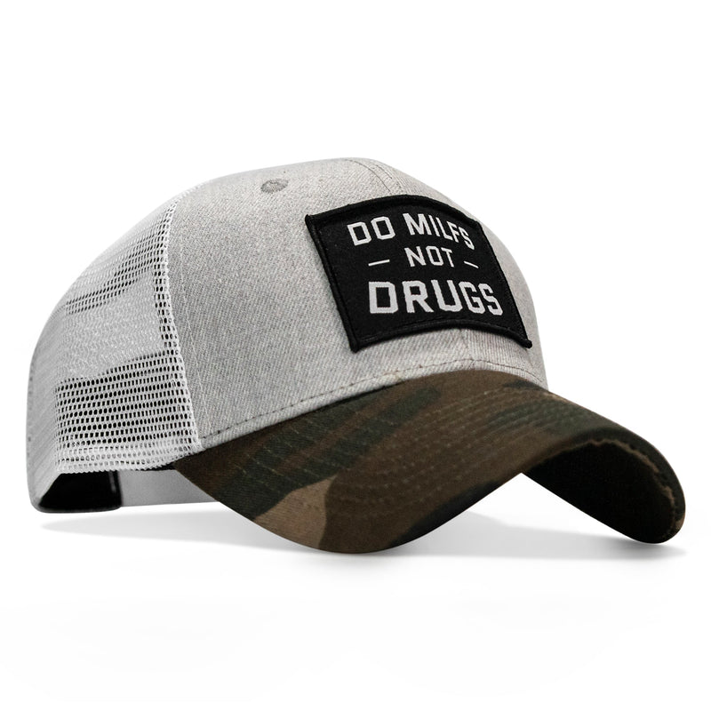 Load image into Gallery viewer, Do Milfs. Not Drugs. Patch Snapback HAT
