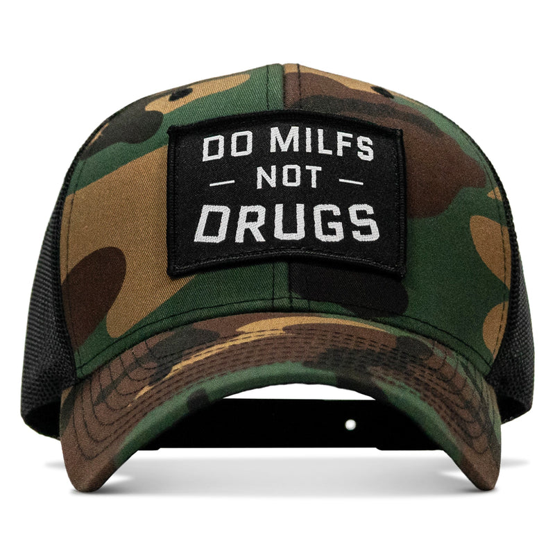 Load image into Gallery viewer, Do Milfs. Not Drugs. Patch Snapback HAT

