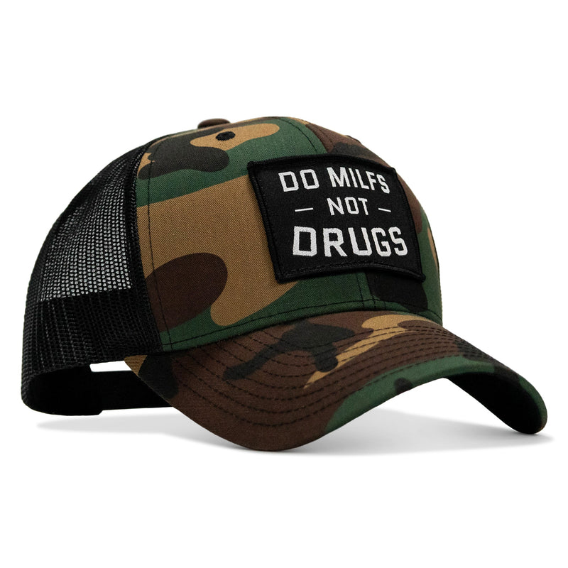 Load image into Gallery viewer, Do Milfs. Not Drugs. Patch Snapback HAT
