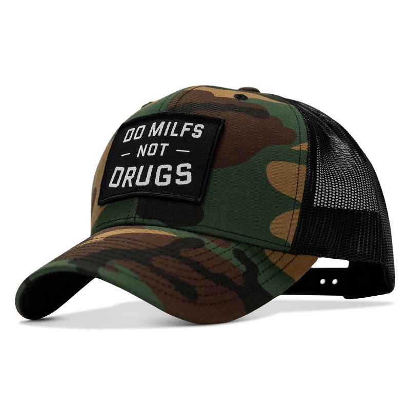 Load image into Gallery viewer, Do Milfs. Not Drugs. Patch Snapback HAT
