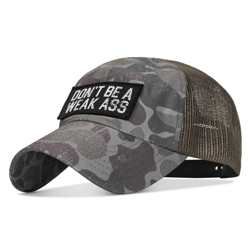 Load image into Gallery viewer, Don't Be A Weak Ass Patch Tactical Ripstop Mesh Snapback Hat
