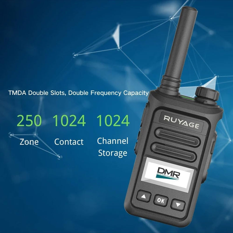 Load image into Gallery viewer, Ruyage DP20 DMR Digital Long Range Two Way Radio Dual Mode Walkie Talkie
