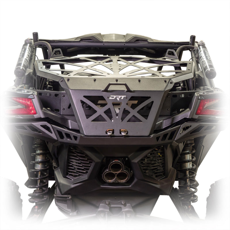 Load image into Gallery viewer, DRT Can-Am X3 cargo storage rack, gates rear bed for secure gear carry
