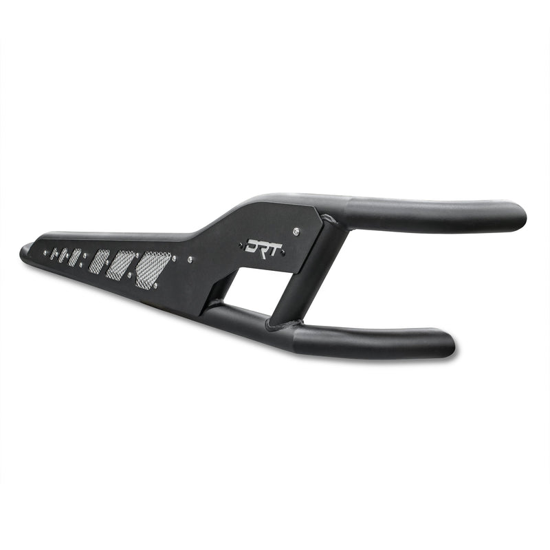 Load image into Gallery viewer, Close‑up of weld seams on black steel rock rail under X3 rocker panel
