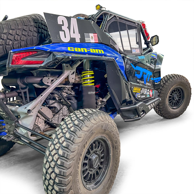 Load image into Gallery viewer, Back end of rock rail with bolt‑on bracket on Can‑Am Maverick X3
