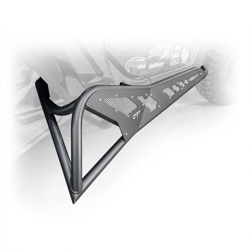 Load image into Gallery viewer, Close-up of welded gussets on steel tree kicker for Can‑Am X3


