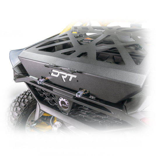 Adventure rack for Can-Am R, tire carrier with multiple mounting points and heavy hardware