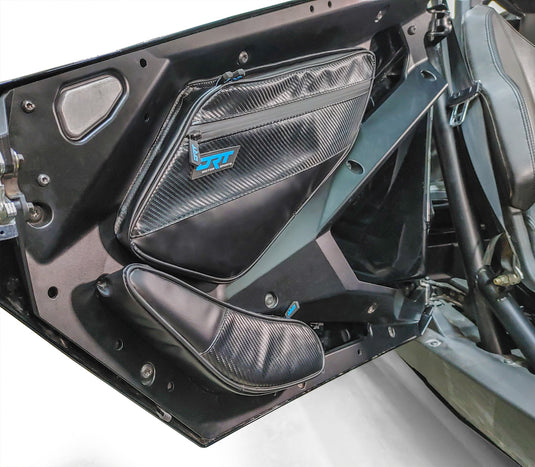 Aftermarket door storage set for Polaris RZR, front position