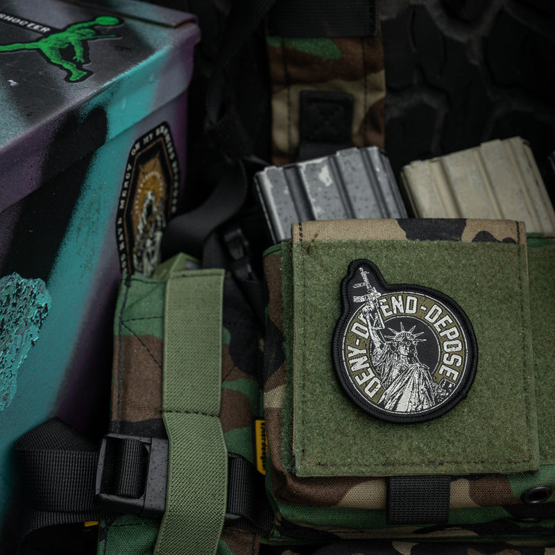 Load image into Gallery viewer, Deny. Defend. Depose. Velcro Patch
