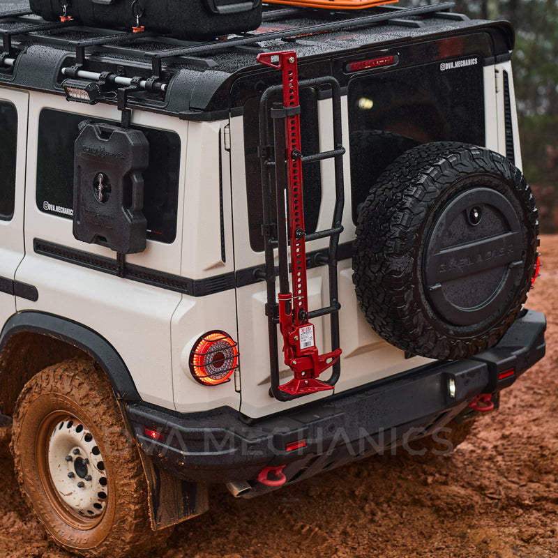 Load image into Gallery viewer, INEOS Grenadier: Ladder-Mounted Hi‑Lift Jack Carrier
