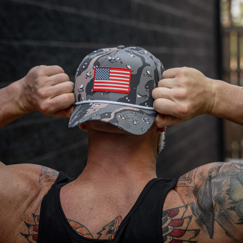 Load image into Gallery viewer, American Flag PVC Patch Waterproof Weekender Snapback
