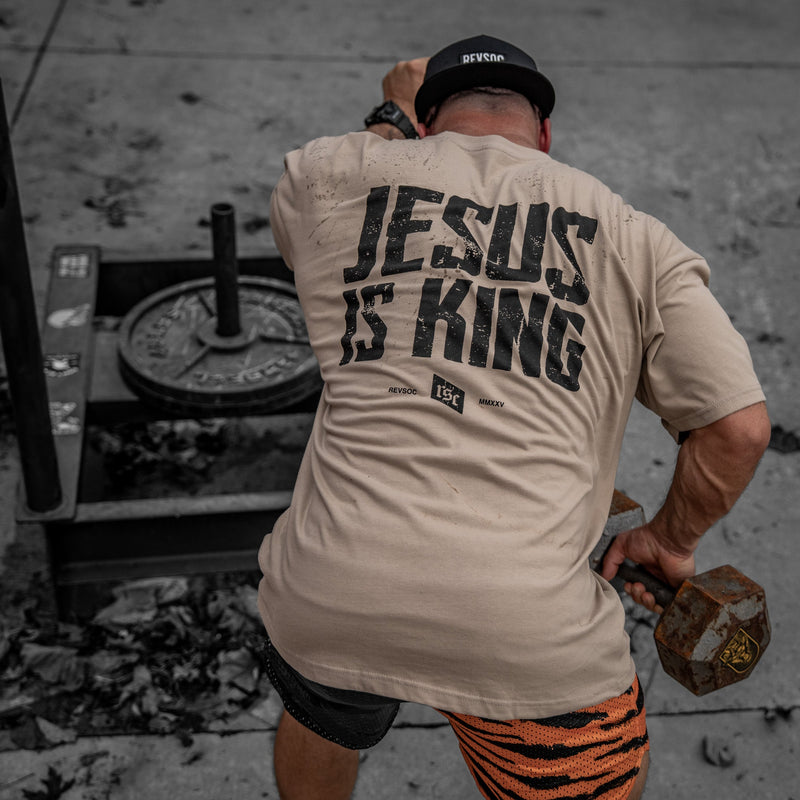 Load image into Gallery viewer, Jesus Is King Heavyweight Men's T-Shirt
