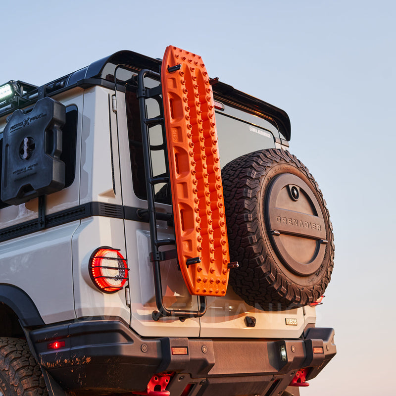 Load image into Gallery viewer, INEOS Grenadier: Ladder-Mounted Recovery Board Carrier – MaxTrax MKII &amp; Lite
