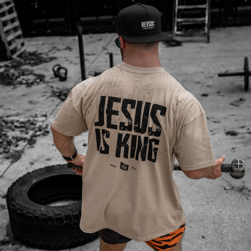 Load image into Gallery viewer, Jesus Is King Heavyweight Men's T-Shirt
