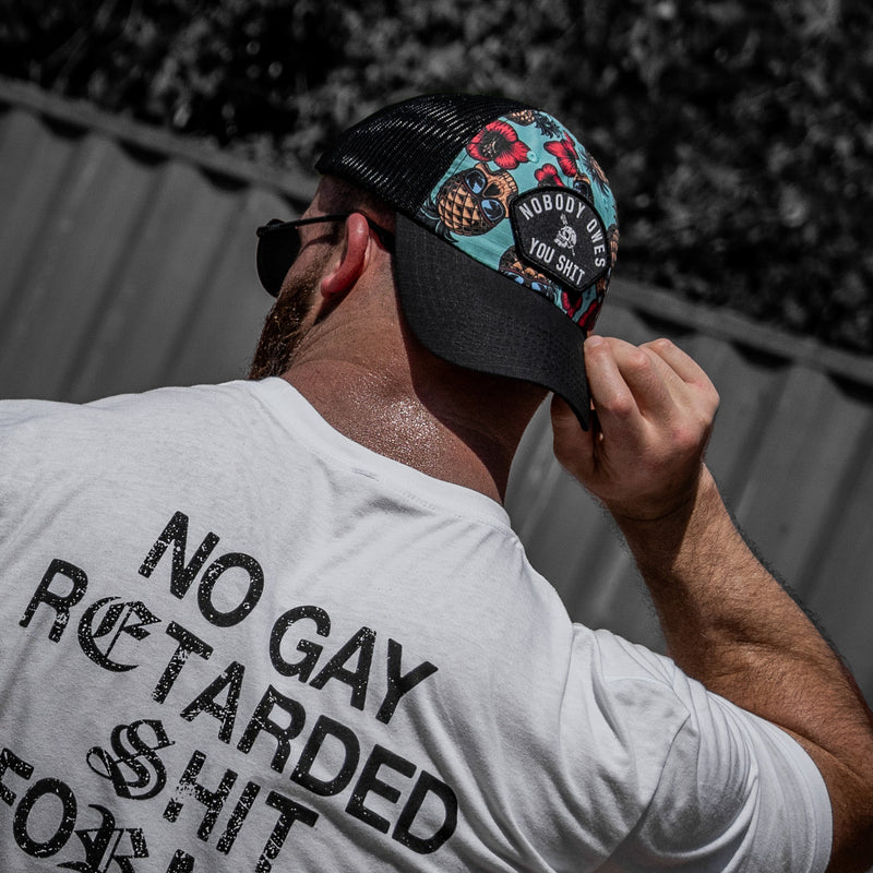 Load image into Gallery viewer, Nobody Owes You Shit Arched Patch Tactical Ripstop Mesh Snapback Hat
