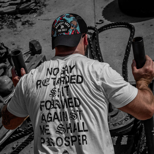Nobody Owes You Shit Arched Patch Tactical Ripstop Mesh Snapback Hat