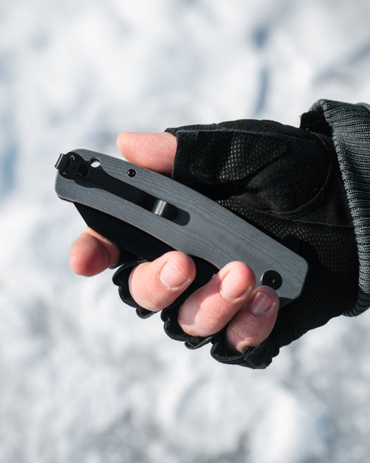 The Clip Point Folding Pocket Knife Giftset for Men and Women (Black and Orange)