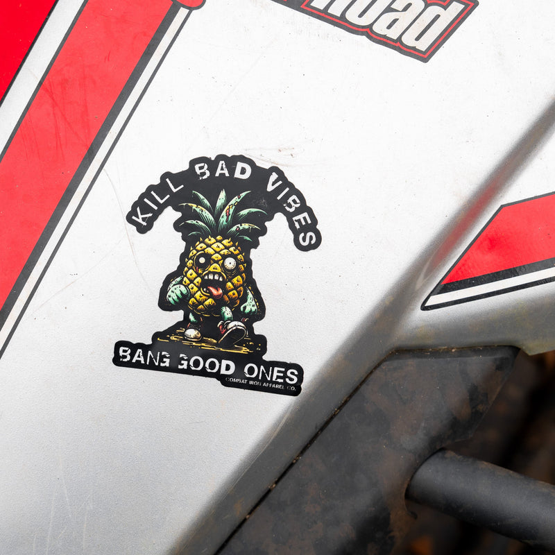 Load image into Gallery viewer, Kill Bad Vibes Pineapple Decal
