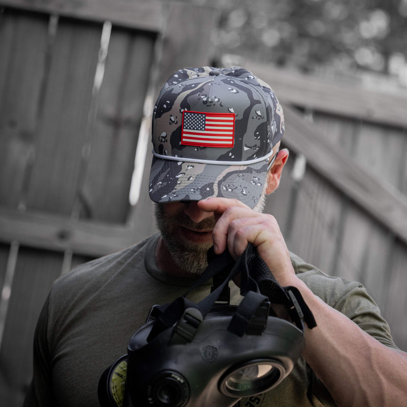 Load image into Gallery viewer, American Flag PVC Patch Waterproof Weekender Snapback
