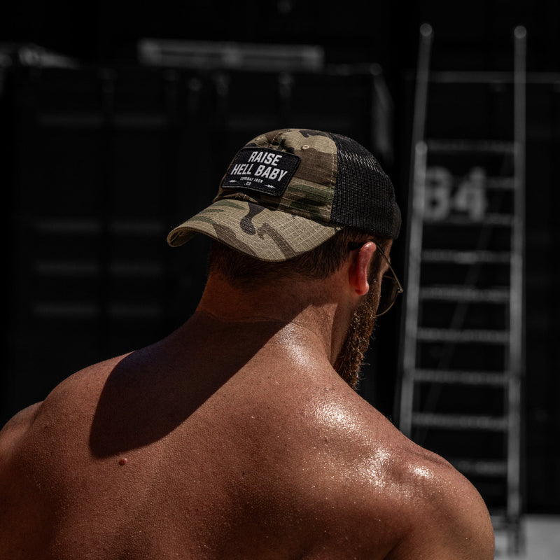 Load image into Gallery viewer, Raise Hell Baby Patch Tactical Ripstop Mesh Snapback Hat
