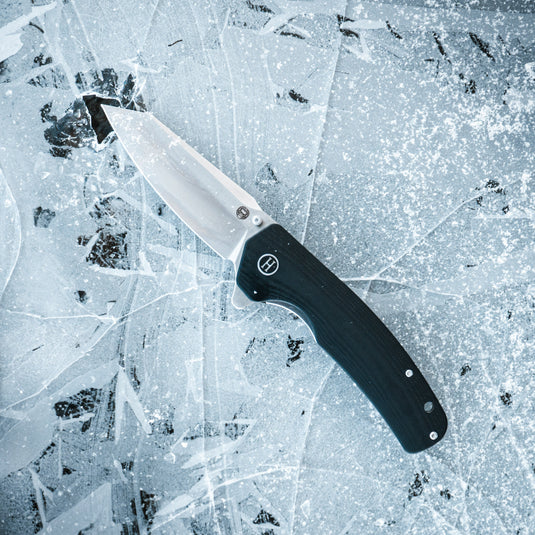 The Clip Point Folding Pocket Knife Giftset for Men and Women (Silver and Black)