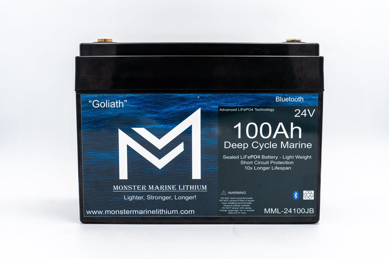 Load image into Gallery viewer, 24V 100Ah Lithium Marine Trolling Motor Battery "Goliath" - Bluetooth
