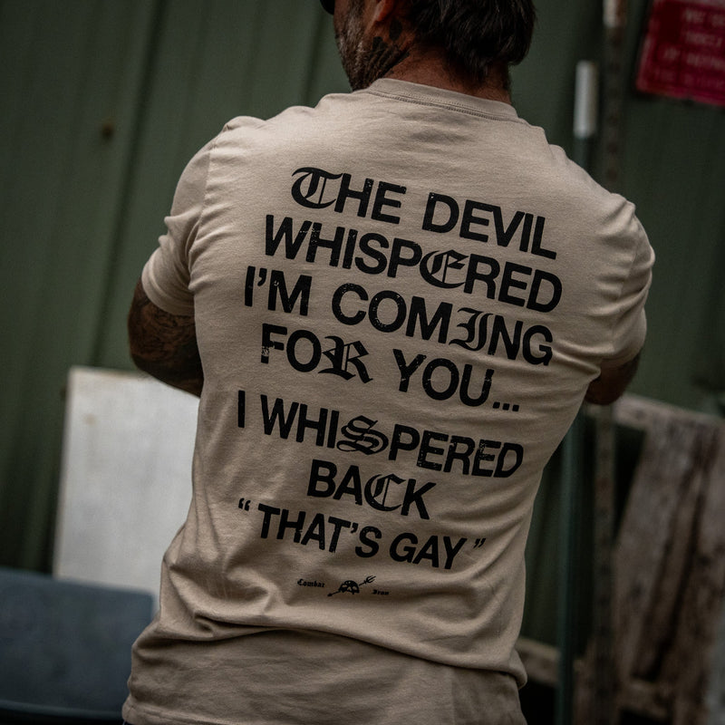 Load image into Gallery viewer, The Devil Whispered I'm Coming For You Men's T-Shirt
