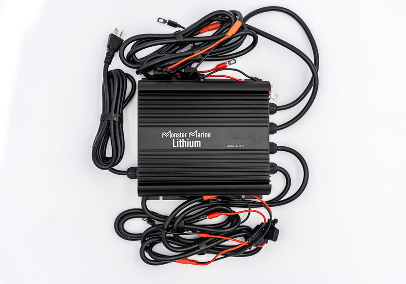 Load image into Gallery viewer, 4 Bank Lithium/AGM/Lead Marine Waterproof Battery Charger
