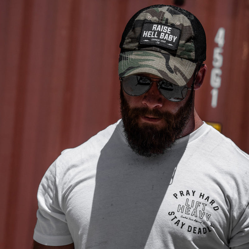 Load image into Gallery viewer, Raise Hell Baby Patch Tactical Ripstop Mesh Snapback Hat
