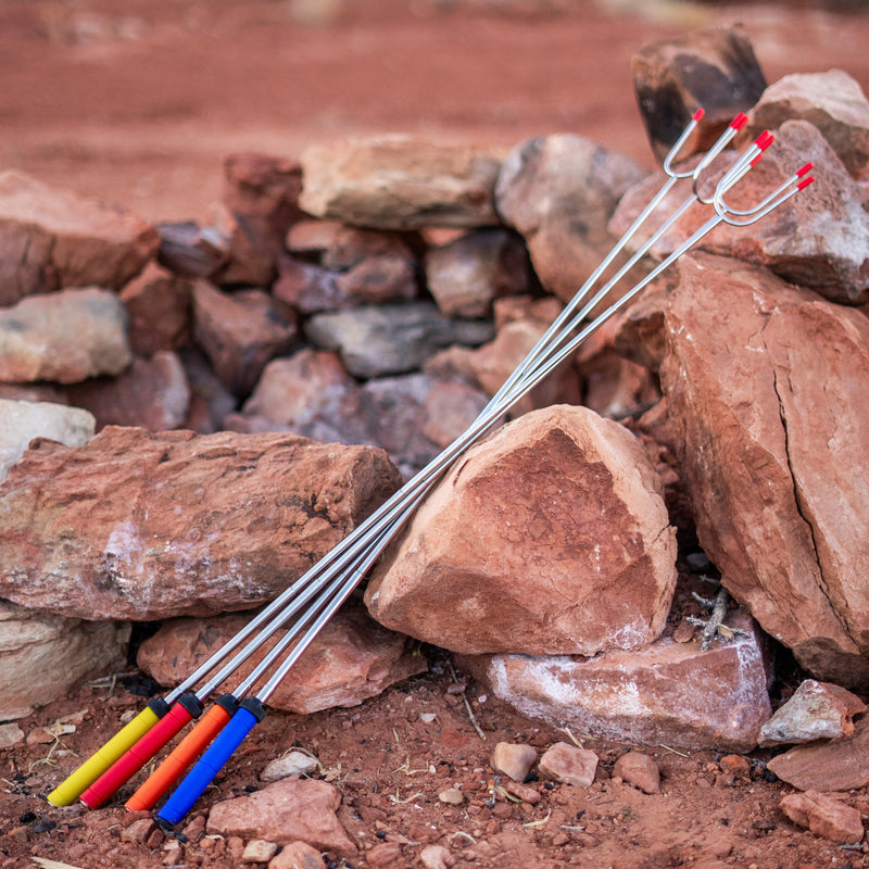 Load image into Gallery viewer, Telescoping Campfire Weenie Roasters - 4 Pack
