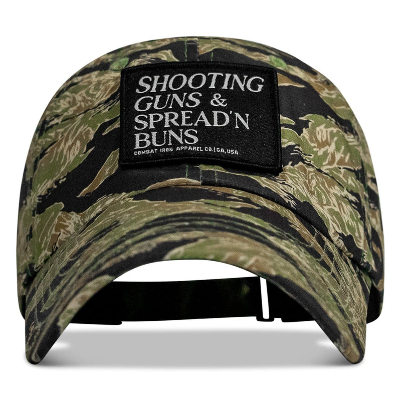 Load image into Gallery viewer, Shooting Guns &amp; Spread&#39;n Buns Patch RipStop Low Pro Hat
