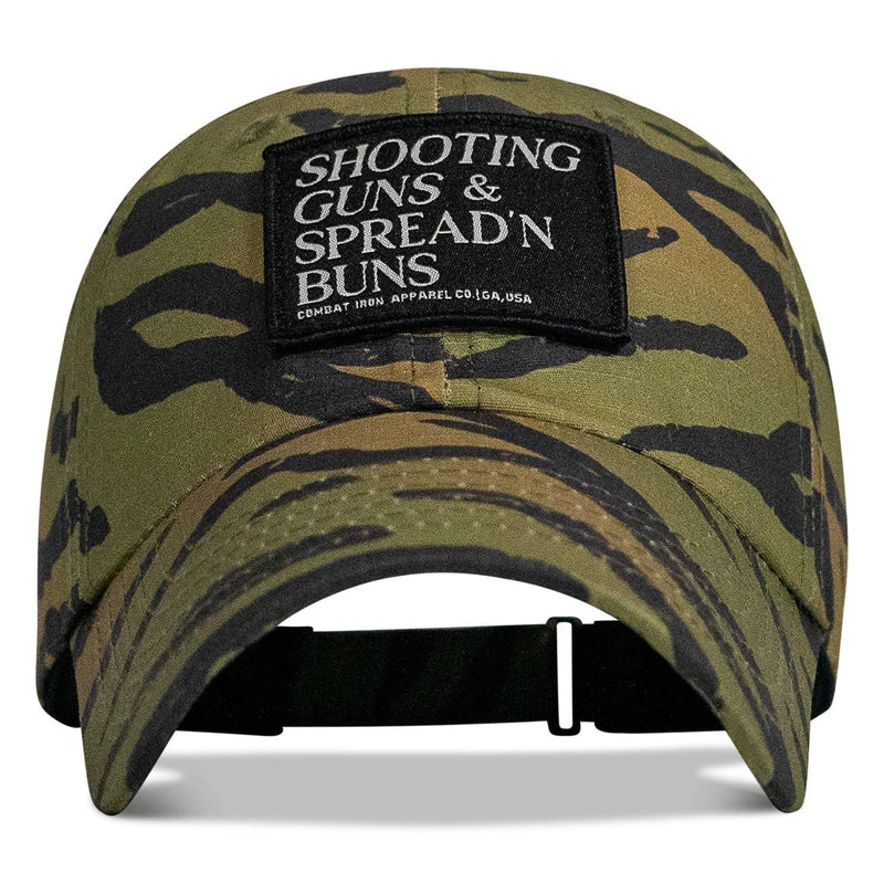 Load image into Gallery viewer, Shooting Guns &amp; Spread&#39;n Buns Patch RipStop Low Pro Hat
